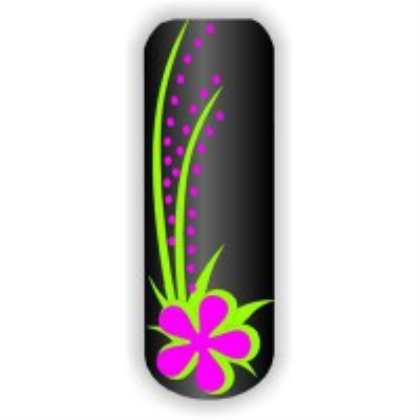 Яркий рисунок на ногтях