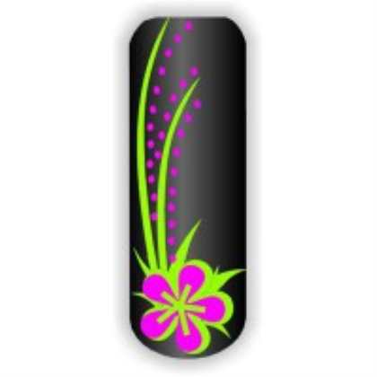 Яркий рисунок на ногтях