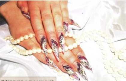 Рисунок на ногтях - Морская жемчужина