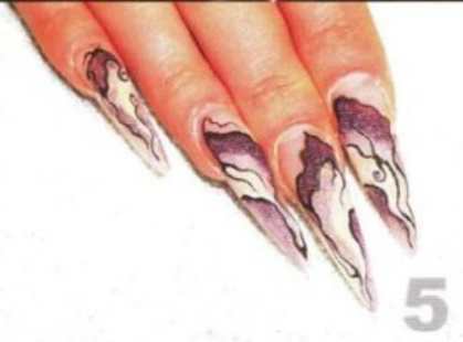 Рисунок на ногтях - Морская жемчужина