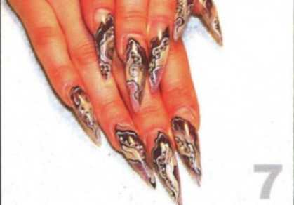 Рисунок на ногтях - Морская жемчужина