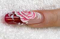 Фото-урок рисунков на ногтях: Роза