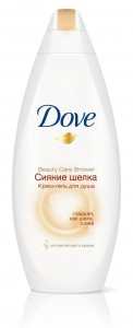 Крем-гель для душа Сияние шелка от Dove. Отзыв