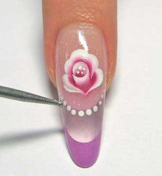 Фото-урок дизайна ногтей: Розовый куст