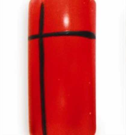 Простой рисунок на ногтях с линиями