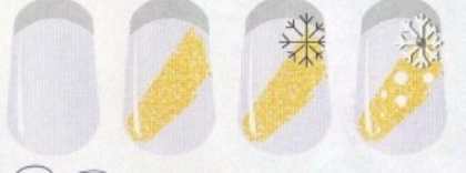 Рисунок на ногтях - Снежная королева