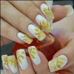 Свадебный маникюр и рисунки на ногтях. Фото