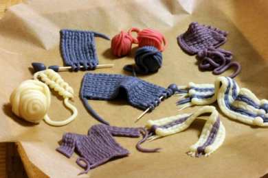 Вязанные украшения из марципана от Марты Стюарт